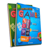 6 Portable Travel Game Activities Notepad On The Go Plane Trip Game 4 x 6-inches (2 Pads and 60 Sheets Each)