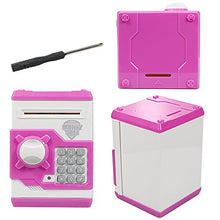 Load image into Gallery viewer, Brekya Mini ATM Piggy Bank Security Machine Best Gift for Kids,Electronic Code Piggy Bank Money Counter Safe Box Coin Bank for Boys Girls Password Lock (Pink)
