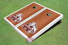 Load image into Gallery viewer, All American Tailgate Mississippi State University Bulldog White Rosewood Matching Borders Themed Cornhole Boards
