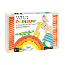 Load image into Gallery viewer, Petit Collage Eco-Friendly Wild Rainbow Wooden Balancing Game  Exciting and Colorful Family Game with Sturdy Storage Box Included  Easy to Play  Kids Stacking Toy for 2-4 Players, Ages 3+

