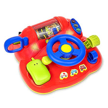 Load image into Gallery viewer, Playkidz My First Steering Wheel, Driving Dashboard Pretend Play Set with Lights, Sound and Phone, 10&quot;x8&quot;, Recommended for Ages 18months+
