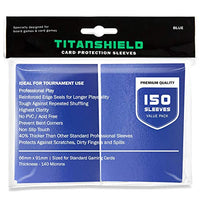 TitanShield (150 Sleeves /Blue Standard Size Board Game Trading Card Sleeves Deck Protector for MTG, Baseball Collection, Dropmix