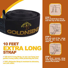Load image into Gallery viewer, 10 Ft Tree Swing Straps Hanging Kit for Outdoor Swing - New Extra Long10 Ft Strap Holds 2800 Lbs, Fast &amp; Easy Way to Hang Any Swing Set

