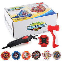 Load image into Gallery viewer, TYIGHT Bey Battling Top Burst Gyro Toy Set Combat Battling Game 6 Spinning Tops 2 Launchers with Portable Storage Box Gift for Kids Children Boys Ages 6+
