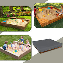 Load image into Gallery viewer, Sandbox Cover 12 Oz Waterproof - Sandpit Cover 100% Weather Resistant with Air Pocket &amp; Elastic for Snug Fit (Grey, 70&quot; W x 70&quot; D x 8&quot; H)
