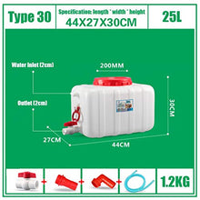 Load image into Gallery viewer, MAGFYLY Plastic Water Tank Camper 25L/45L/80L/110L/160L/200L Thickening Food-Grade White Plastic Rectangular Storage Tank Household Water Bucket with A Lid Large Water Tank (Size : A)
