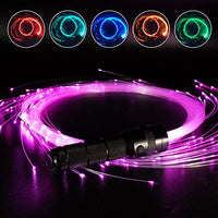 AMKI Fiber Optic Whip, Dance Flow Pixel Whip Super Bright Light Up Rave Toy 40 Color Effects Mode 360 Swivel for Dancing, Parties, Light Shows, EDM Music Festivals