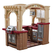 Load image into Gallery viewer, Step2 Grand Walk-In Kitchen &amp; Grill | Large Kids Kitchen Playset Toy | Play Kitchen with 103-Pc Play Kitchen Accessories Set Included, Brown/Tan/Maroon (821400)
