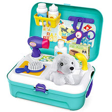 Load image into Gallery viewer, Pet Care Play Set Dog Grooming Kit with Backpack Doctor Set Vet Kit Educational Toy-Pretend Play for Toddlers Kids Children (16 pcs)
