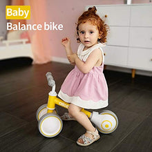 Load image into Gallery viewer, allobebe Baby Balance Bike, Toddler Bikes Bicycle for 12-36 Months for 1 Year Old Girl and boy to Scoot Around with Adjustable Seat Smooth Silent 3 Wheels

