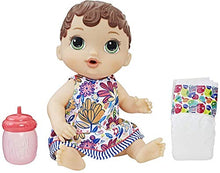 Load image into Gallery viewer, Baby Alive Lil&#39; Sips Baby Brown Hair Doll That Drinks &amp; Wets, with Diaper &amp; Bottle, for Kids Ages 3 Years Old &amp; Up
