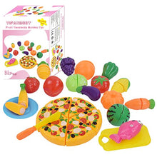 Load image into Gallery viewer, 24Pcs Plastic Fruit Vegetable Kitchen Cutting Toy, YIFAN Early Development and Education Toy for Baby Kids Children
