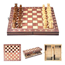 Load image into Gallery viewer, koulate Magnetic Travel Chess Set, 3 in 1 Folding Magnetic International Chess Chessboard with Chess Piece
