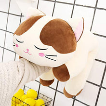Load image into Gallery viewer, Cute Cat Pillow Kitten Plush Toy Stuffed Animal Pet Kitty Soft Cats Body Plush Pillow for Kids (Brown, 23.6&quot;)
