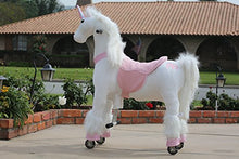 Load image into Gallery viewer, Medallion - My Pony Ride On Real Walking Horse for Children 5 to 12 Years Old or Up to 110 Pounds (Color Medium Pink Unicorn) for Girls 5 to 12 Years Old
