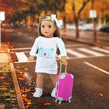 Load image into Gallery viewer, ZITA ELEMENT 22 Pcs 18 Inch Girl Doll Suitcase Set for 18 Inch Dolls Accessories Travel Carrier Including Luggage Pillow Blindfold Sunglasses Camera Computer Cell Phone Ipad and Other Stuff
