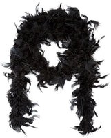 DELIGHTBOX 6' Black Play Fancy Dress Up Toy Feather Boa (2 Pack)