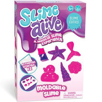 Slime Box Set - Moldable Slime Supply Kit to Make Your Own 3D Magical Molds - Includes Various Shape Molds, Slime Packets, Activation Crystals, and Glitter to Make Your Slime Cuties Shine!