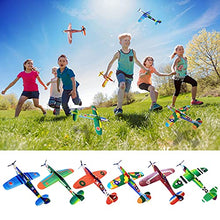 Load image into Gallery viewer, 8&quot; Airplane Toy,12 Different Designs Planes Toys For Boys,Foam Glider Planes Toys,Birthday Favors Lightweight Paper Airplanes,Individually Packed Outdoor Flying Toys,Party Favors For kids 8-12(24 PCS)

