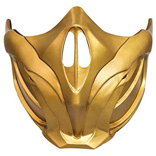 Scorpion Mask Half Face Cosplay Game Violent Fight Cosplay Prop Resin Gold