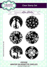 Load image into Gallery viewer, Creative Expressions Lisa Horton - Winter Silhouette Circles Clear Stamp Set, A5, Transparent

