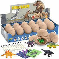 Dinosaur Toys, Dinosaur Egg Dig Kit Kids- Surprise Eggs Pack with 12 Unique Dinosaurs- Easter Eggs Archaeology Science STEM Gifts for Boys Girls Dino Eggs Excavation Toy for Age 3-5 5-7 8-12 Year Old