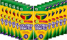 Load image into Gallery viewer, Crayola Colored Pencils Bulk, Kids School Supplies For Teachers, 12 Packs with 12 Colors [Amazon Exclusive]
