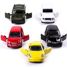 Load image into Gallery viewer, KIDAMI Die Cast Metal Toy Cars Set of 5, Openable Doors Pull Back Car Gift Pack for Kids (Private car)

