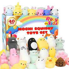Load image into Gallery viewer, ROSYKIDZ 40pcs Mochi Squishy Toys Bulk, Kids Party Favors Squishies Stress Toys Pack Includes Unicorn and Animals Toy for Kids Boys Girls Class Prize Box Items, Desk Mini Toys for Classroom Rewards
