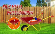 Load image into Gallery viewer, KOVOME Kid&#39;s Wheelbarrow Toy, Gardening Metal Small Wheel Barrow Wagon Set, Yard Tools Gift for Boys and Girls, Children Barrows
