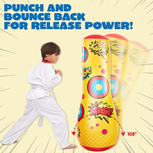Load image into Gallery viewer, 2 Pack Inflatable Bopper, 47 Inches Kids Punching Bag with Bounce-Back Action, Inflatable Punching Bag for Kids
