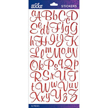Load image into Gallery viewer, Sticko Sticker Alpha-Mural-Small-Script-Red-Glitter (52 Pieces) 52-90103, Other
