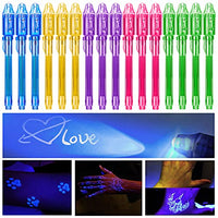 Invisible Ink Pen 16 PCS, Magic Pen with UV Light, Party Favors for Kids 8-12, Spy Pen, Prizes for Classroom, Kids Party Favors, Christmas,Thanksgiving,Halloween for Boys Girls Goodie Bag Toys Gift