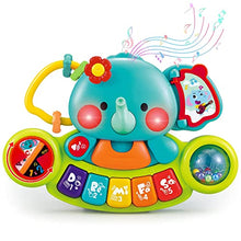 Load image into Gallery viewer, HISTOYE Baby Piano Toys for 1 Year Old Boy Girl Light Up Baby Toys 6 to 12 Months Musical Learning Toys for Infant Baby Toddler 6 9 12 18 24 Months Elephant Piano Keyboard Toys Gifts for 1 2 Year Old
