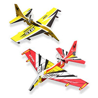 Airplane Toys for Kids 2 Pack Electric Auto Fly Model Plane Toys USB Rechargeable Hand Throw Foam Airplane Birthday Christmas New Year Gift for 3 4 5 6 7 8 9 10 Years Old Boys Girls Kids Party Favor