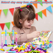 Load image into Gallery viewer, EP EXERCISE N PLAY 175 Piece Pipe Tube Sensory Toys, Tube Locks Construction Building Blocks with Wheels Baseplate, Preschool Educational STEM Building Learning Toys for Kid Ages 3+

