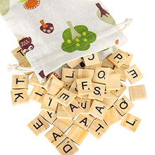 Load image into Gallery viewer, 200pcs Wooden Letter Tiles for Scrabble Crossword Game - Pinowu Wood Scrabble Letters Replacement for DIY Craft Gift Decoration Scrapbooking and Making Alphabet Coaster
