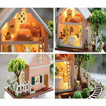 Load image into Gallery viewer, XLZSP DIY Dollhouse Miniature Kit Mini Glass Ball Doll House Accessories Furniture Led Lights Micro Landscape Model Puzzle Hand Crafts Toys Birthday Train House
