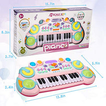 Load image into Gallery viewer, Cozybuy Piano Keyboard Toy for Toddlers, 24 Keys Piano Toy for Baby, Multifunctional Musical Instruments Kids Piano Keyboard Toy with Dynamic Lighting, Birthday Gifts for 1-6 Years Old Boys and Girls
