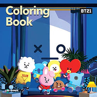 BTS BT21 Official Coloring Book Season 1 + 46 Stickers +Gift Photocards