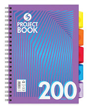 Load image into Gallery viewer, Daze 200 Page A4 Subject Books with 5 Moveable Dividers [Assorted Pack of 3]
