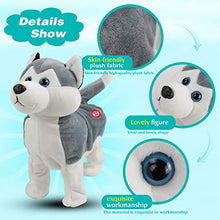 Load image into Gallery viewer, Houwsbaby Crazy Rock &amp; Roll Husky Headbanging Dog Musical Plush Toy Interactive Animated Turning Circle Twerking Stuffed Puppy Gift for Kids Girls Boys, Gray, 10&#39;&#39;
