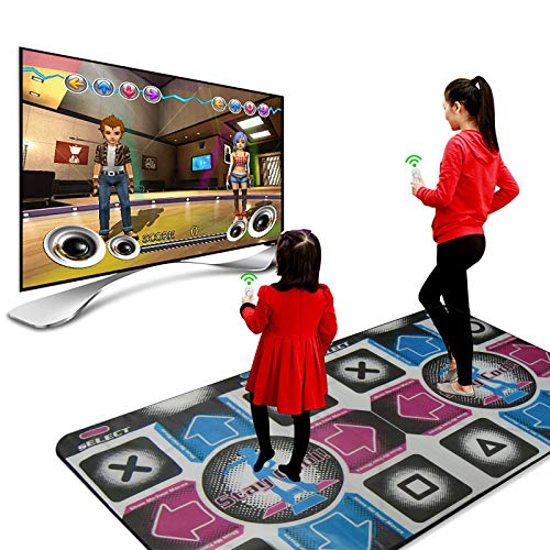 YOYO.RI Double User Dance Mats for Kids Adults,Non-Slip Dancers Step Pads with Music for PC TV, Sense Game Yoga Game Blanket,Multi-Function Games & Levels, Plug and Play Dancer Step Pads