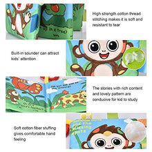 Load image into Gallery viewer, Infant Cloth Book with Rattles Toy, Crinkly Sounds Interactive Toy Fabric Book for Baby Toddler Early Educational Visual Development (Monkey)
