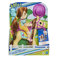 Load image into Gallery viewer, Littles by Baby Alive, Lil Pony Ride, Little Mandy Doll and Pony with Push-Stick, Accessories, Brown Hair Toy for Kids 3 Years Old and Up
