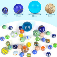 Load image into Gallery viewer, SallyFashion 66 PCS Glass Marbles, 3 Sizes Assorted Colors Round Marbles Toy, Variety of Patterns Marbles Bulk for Kids Marble Games, DIY and Home Decoration
