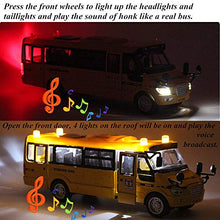 Load image into Gallery viewer, CORPER TOYS School Bus Toy Die Cast Vehicles Yellow Large Alloy Pull Back 9&#39;&#39; Play Bus with Sounds and Lights for Kids
