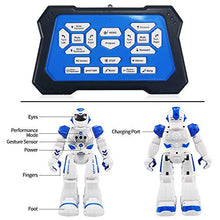 Load image into Gallery viewer, Cargooy Best Gift for Kids ,Intelligent Programmable RC Robot with Infrared Controller Toys,Dancing,Singing, Moonwalking and LED Eyes,Gesture Sensing Robot Kit for Childrens Entertainment (Blue)
