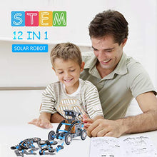 Load image into Gallery viewer, AESGOGO STEM Projects 12-in-1 Creation Solar Robot Kit,Science Experiments Toys Gifts for Kids Ages 8-12,Educational DIY Building Robotics Kit for 8 9 10 11 12 13 14 15 Year Old Boys Girls Teens
