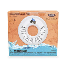 Load image into Gallery viewer, Rae Dunn Junior Ring Float by CocoNut Float Keep Calm and Kick Theme - 32 Inch Inflatable Raft &amp; Durable Water Inner Tube - Stable Ride-On for Summer Parties &amp; Swim Events
